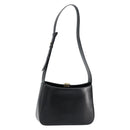 Salvatore Ferragamo Gancini Shoulder Bag Leather Black Gold Auth BA8397-1