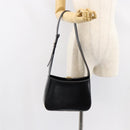 Salvatore Ferragamo Gancini Shoulder Bag Leather Black Gold Auth BA8397-21