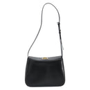 Salvatore Ferragamo Gancini Shoulder Bag Leather Black Gold Auth BA8397-2