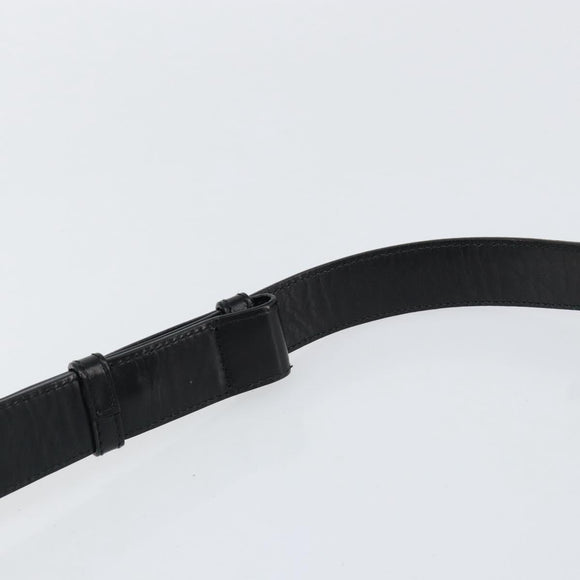 Salvatore Ferragamo Gancini Shoulder Bag Leather Black Gold Auth BA8397