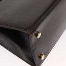 Salvatore Ferragamo Vala Hand Bag Leather 2way Brown Gold Auth BA8398-17