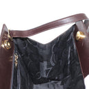 Salvatore Ferragamo Vala Hand Bag Leather 2way Brown Gold Auth BA8398-20