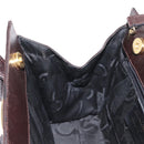 Salvatore Ferragamo Vala Hand Bag Leather 2way Brown Gold Auth BA8398-21