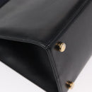 Salvatore Ferragamo Vala Hand Bag Leather 2way Navy Gold Auth BA8399-14