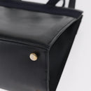 Salvatore Ferragamo Vala Hand Bag Leather 2way Navy Gold Auth BA8399-15