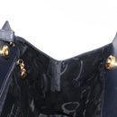 Salvatore Ferragamo Vala Hand Bag Leather 2way Navy Gold Auth BA8399-19