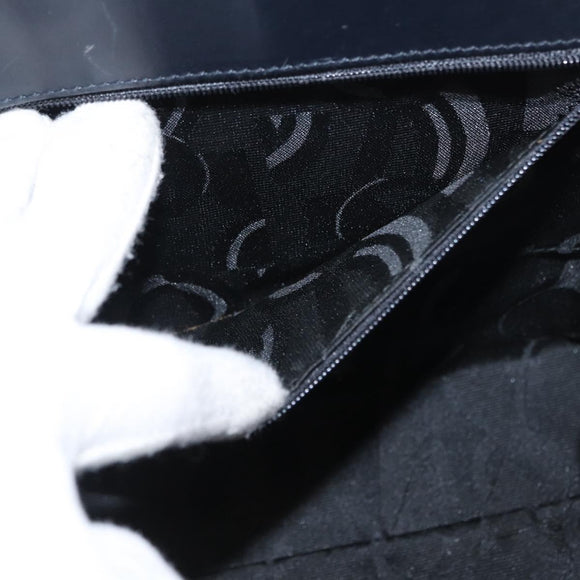 Salvatore Ferragamo Vala Hand Bag Leather 2way Navy Gold Auth BA8399