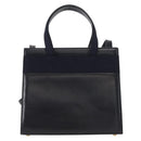 Salvatore Ferragamo Vala Hand Bag Leather 2way Navy Gold Auth BA8399-3