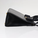 Salvatore Ferragamo Vala Hand Bag Leather 2way Navy Gold Auth BA8399-4