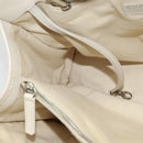 CHANEL Chain Hand Bag Leather 2way White Silver CC Auth BA840V-22