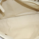 CHANEL Chain Hand Bag Leather 2way White Silver CC Auth BA840V-23