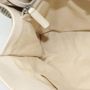 CHANEL Chain Hand Bag Leather 2way White Silver CC Auth BA840V-25