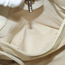 CHANEL Chain Hand Bag Leather 2way White Silver CC Auth BA840V-26