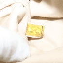 CHANEL Chain Hand Bag Leather 2way White Silver CC Auth BA840V-12