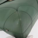 Chloe Shoulder Bag Leather Green Gold Auth BA8400-10