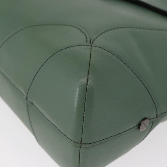 Chloe Shoulder Bag Leather Green Gold Auth BA8400