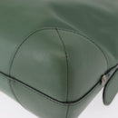 Chloe Shoulder Bag Leather Green Gold Auth BA8400-13