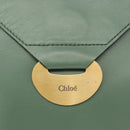 Chloe Shoulder Bag Leather Green Gold Auth BA8400-14