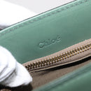Chloe Shoulder Bag Leather Green Gold Auth BA8400-16