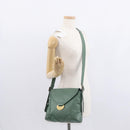 Chloe Shoulder Bag Leather Green Gold Auth BA8400-23