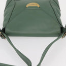 Chloe Shoulder Bag Leather Green Gold Auth BA8400-6