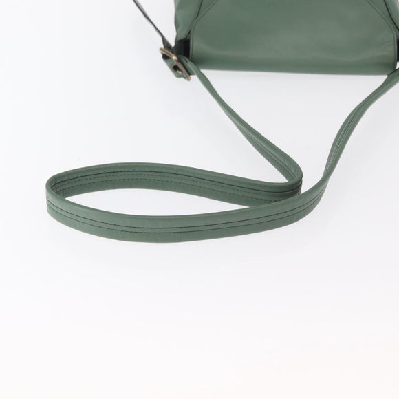 Chloe Shoulder Bag Leather Green Gold Auth BA8400