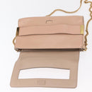 Chloe Chain Shoulder Bag Leather Pink Gold Auth BA8401-10