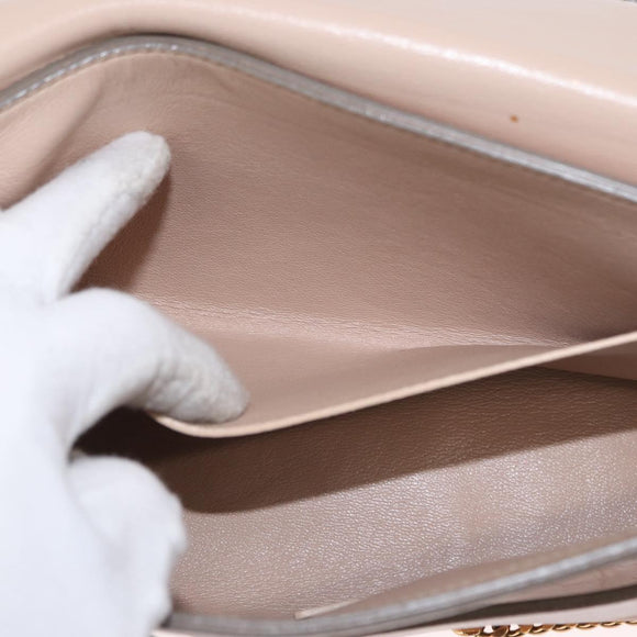 Chloe Chain Shoulder Bag Leather Pink Gold Auth BA8401