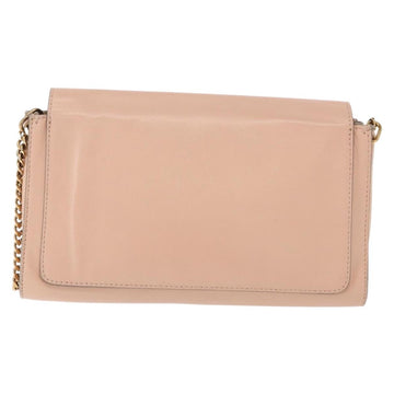 Chloe Chain Shoulder Bag Leather Pink Gold Auth BA8401 - 0