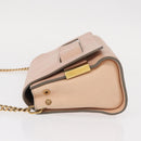 Chloe Chain Shoulder Bag Leather Pink Gold Auth BA8401-4