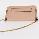 Chloe Chain Shoulder Bag Leather Pink Gold Auth BA8401-6