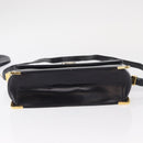 Christian Dior Shoulder Bag Leather Navy Gold Auth BA8402-5