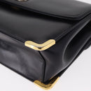 Christian Dior Shoulder Bag Leather Navy Gold Auth BA8402-14