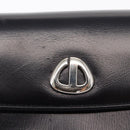 Christian Dior Shoulder Bag Leather Navy Gold Auth BA8402-17