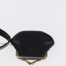 Christian Dior Shoulder Bag Leather Navy Gold Auth BA8402-23