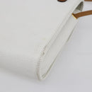 Christian Dior Shoulder Bag Leather White Gold Auth BA8403-15