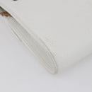 Christian Dior Shoulder Bag Leather White Gold Auth BA8403-16