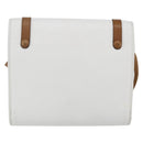 Christian Dior Shoulder Bag Leather White Gold Auth BA8403-2