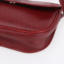 Christian Dior Honeycomb Canvas Shoulder Bag PVC Red Gold Auth BA8404-10