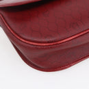 Christian Dior Honeycomb Canvas Shoulder Bag PVC Red Gold Auth BA8404-11