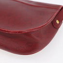 Christian Dior Honeycomb Canvas Shoulder Bag PVC Red Gold Auth BA8404-12