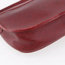 Christian Dior Honeycomb Canvas Shoulder Bag PVC Red Gold Auth BA8404-13