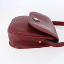 Christian Dior Honeycomb Canvas Shoulder Bag PVC Red Gold Auth BA8404-5