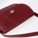 Christian Dior Honeycomb Canvas Shoulder Bag PVC Red Gold Auth BA8404-6