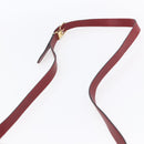 Christian Dior Honeycomb Canvas Shoulder Bag PVC Red Gold Auth BA8404-8