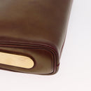 Christian Dior Chain Shoulder Bag Leather Red Gold Auth BA8405-10