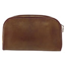 Christian Dior Chain Shoulder Bag Leather Red Gold Auth BA8405-3