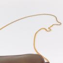 Christian Dior Chain Shoulder Bag Leather Red Gold Auth BA8405-8