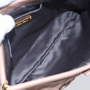 Miu Miu Clutch Bag Leather Pink Gold Auth BA8406-14