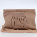 Miu Miu Clutch Bag Leather Pink Gold Auth BA8406-19